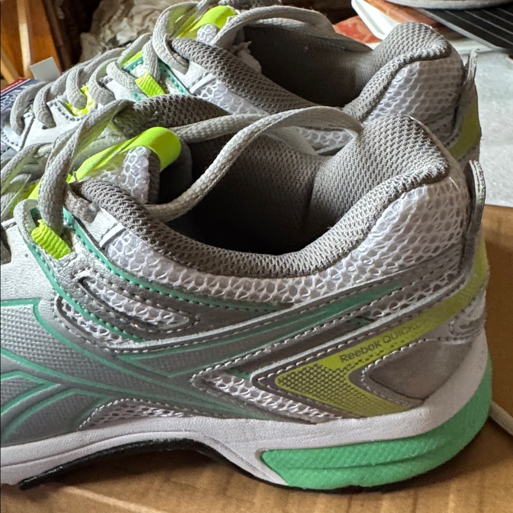 Ladies NWT REEBOK  Gray and Green Athletic Shoes - Picture 9 of 11